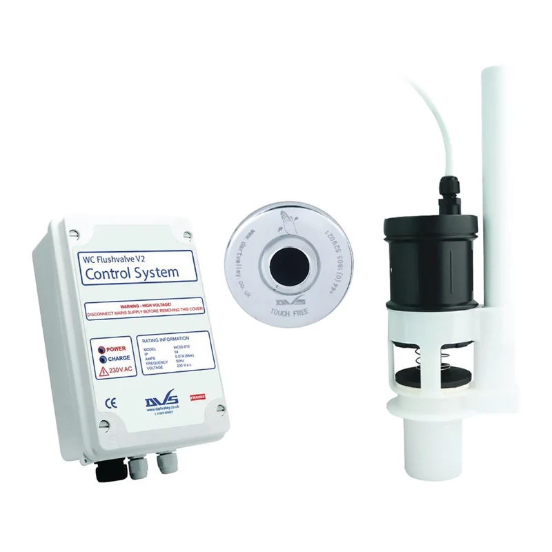 KWC DVS WC Flushvalve kit with In-built Overflow and Wave-on Sensor