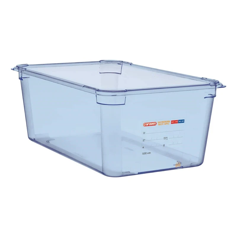 Araven ABS Food Storage Container Blue GN 1/1 200mm