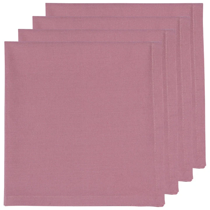 ENS. (4) SERVIETTES DE TABLE 19" X 19" MAUVE DANICA
