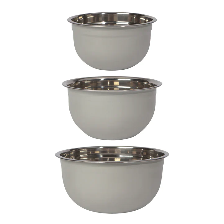 ENS 3 BOLS À MÉLANGER GRIS DANICA