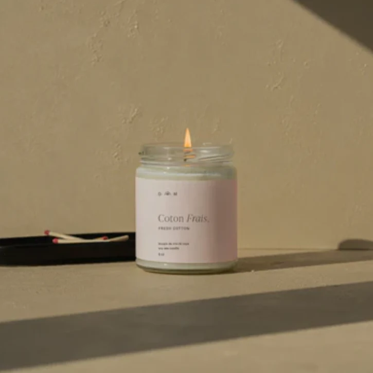 BOUGIE COTON FRAIS 8 ON DIMANCHE MATIN