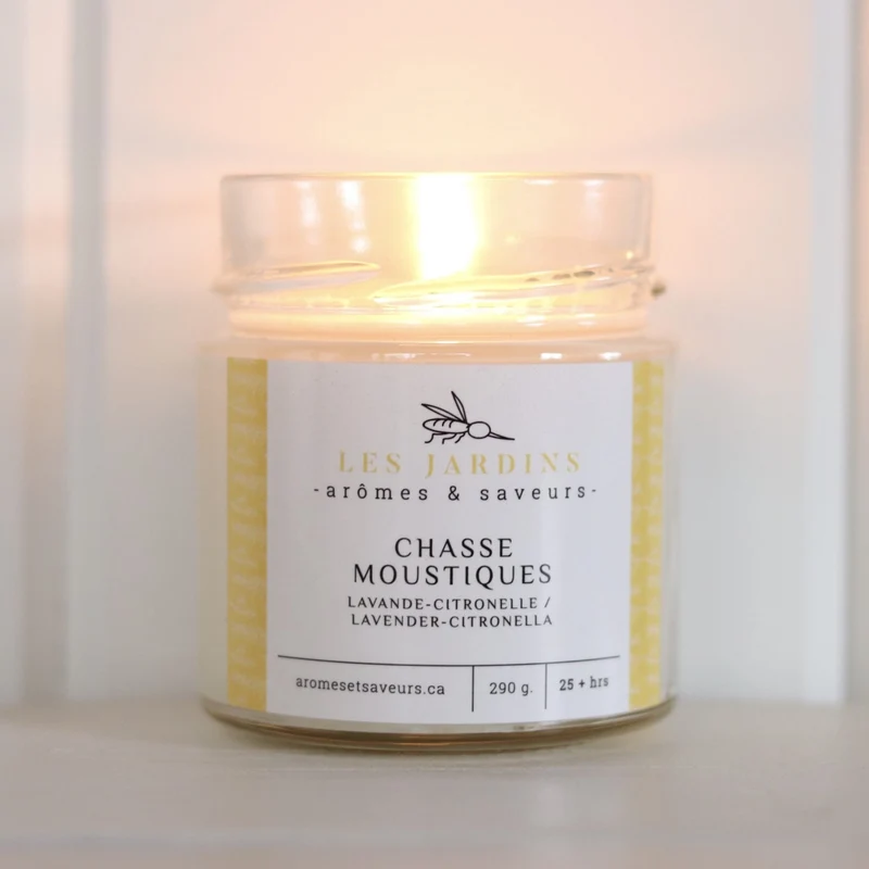 CHANDELLE CITRONNELLE/LAVANDE JARDINS ARÔMES ET SAVEURS
