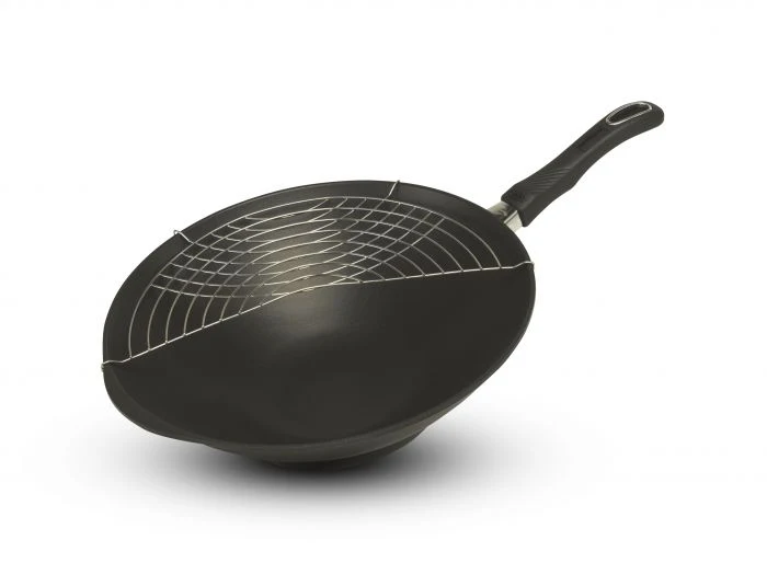 WOK 36 CM AVEC COUVERCLE VERRE GASTROLUX