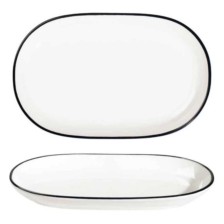 Modest Black Oval Platter 33 x 21cm / 13" x 8 ¼" - Pack of 6