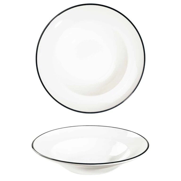 Modest Black Pasta Plate 28cm / 11" - 560ml / 19 ¾oz - Pack of 6