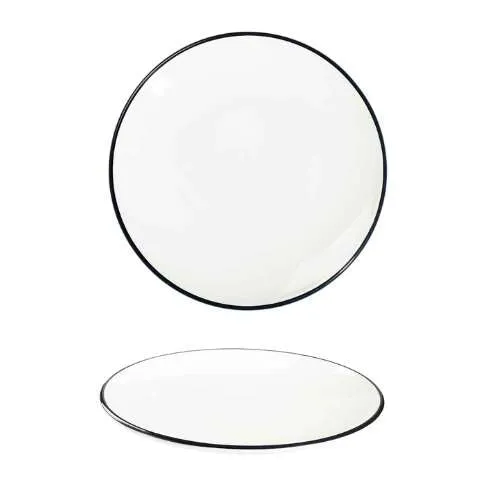 Modest Black Coupe Plate 25cm / 9 ¾" - Pack of 12
