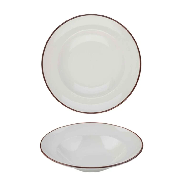 Modest Brown Pasta Plate 28cm / 11" - 560ml / 19 ¾oz - Pack of 6