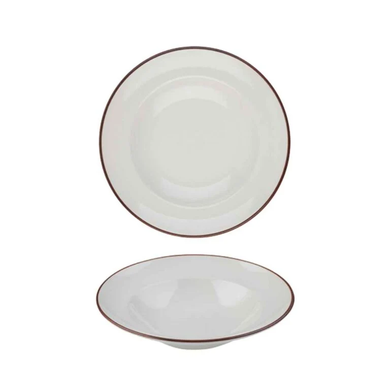 Modest Brown Pasta Plate 25cm / 9 ¾" - 420ml / 17 ¾oz - Pack of 12