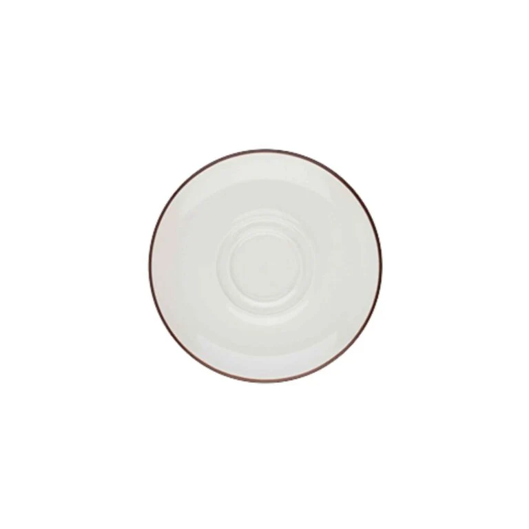 Modest Brown Double Well Saucer 16cm / 6 ¼" - Pack of 12