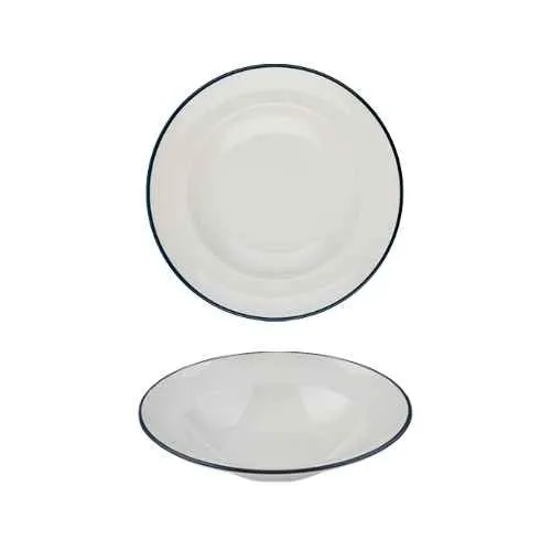 Modest Navy Pasta Plate 25cm / 9 ¾" - 420ml / 17 ¾oz - Pack of 12