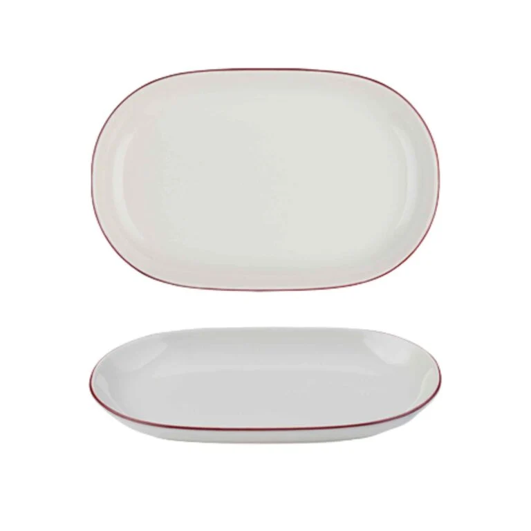Modest Maroon Oval Platter 33 x 21cm / 13" x 8 ¼" - Pack of 6