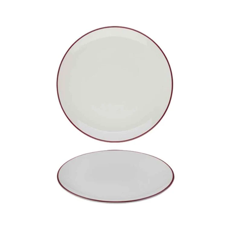 Modest Maroon Coupe Plate 25cm / 9 ¾" - Pack of 12