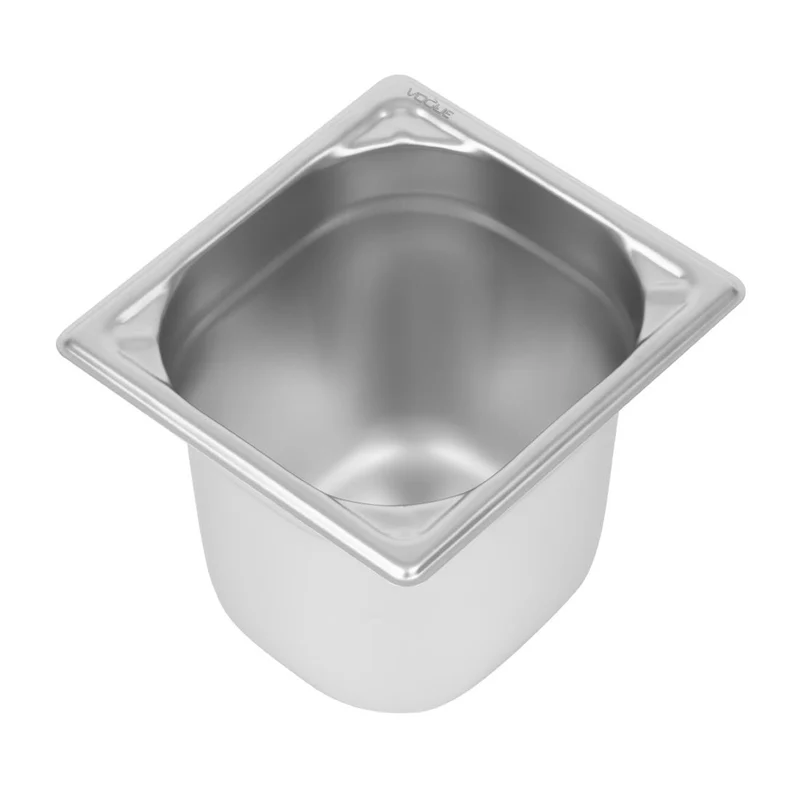 Vogue Heavy Duty Stainless Steel 1/6 Gastronorm Tray 150mm