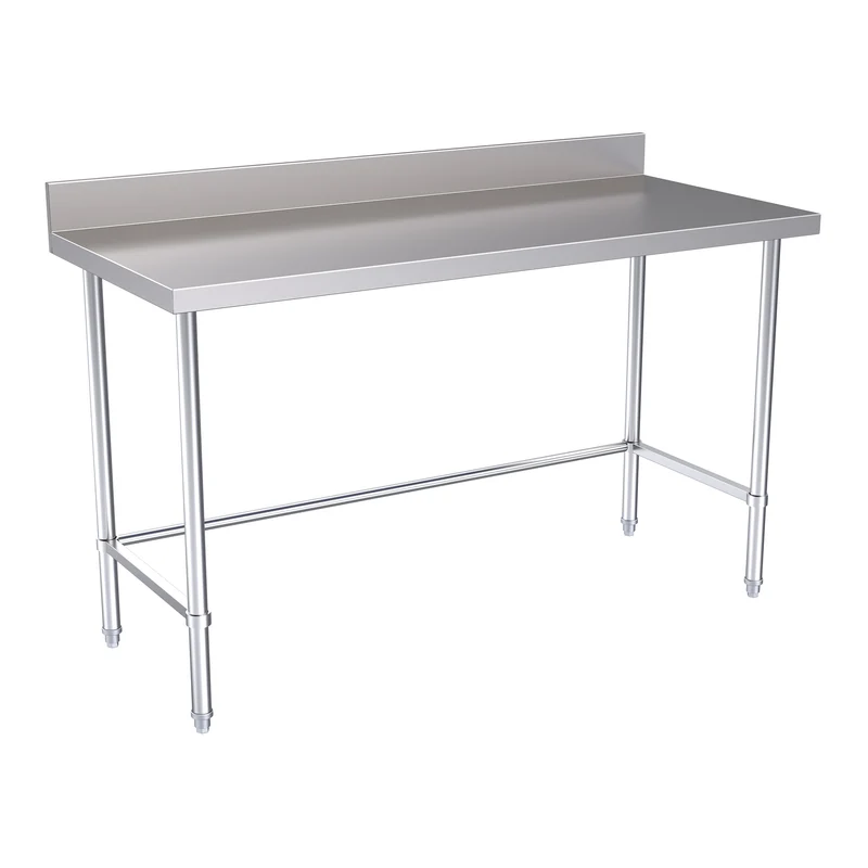 Hallco Wall Bench 1500mm Wide x 650mm Deep Stainless Steel Table | HWB1500LB