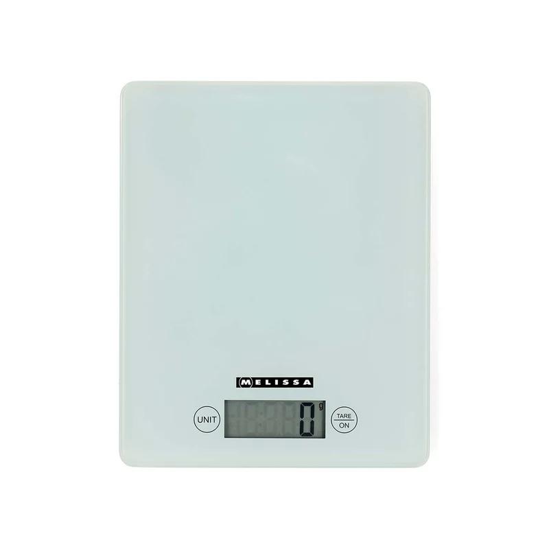 Melissa 16310242 - Digitale keukenweegschaal met LCD-display en tarrafunctie - Weegt met een nauwkeurigheid van 1 gram tot een maximale capaciteit van 5 kg - Wit