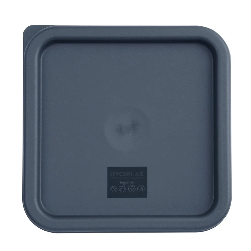 Hygiplas Square Food Storage Container Lid Blue Medium