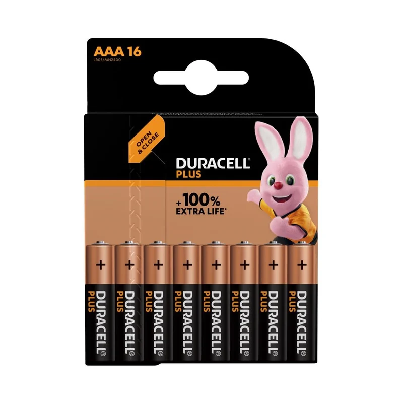 Duracell Plus AAA 1.5V Battery (Pack of 16)
