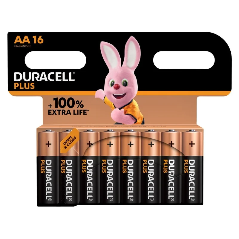 Duracell Plus AA 1.5V Battery (Pack of 16)