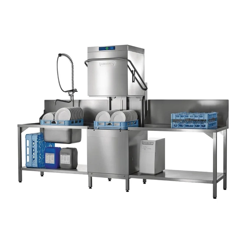Hobart Profi Pass Through Dishwasher with Water Softener AMXXS-10A