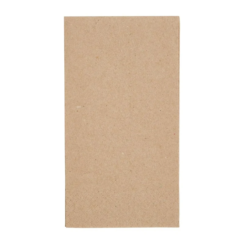 Fiesta Recyclable Recycled Lunch Napkin Kraft 33x33cm 2ply 1/8 Fold (Pack of 2000)