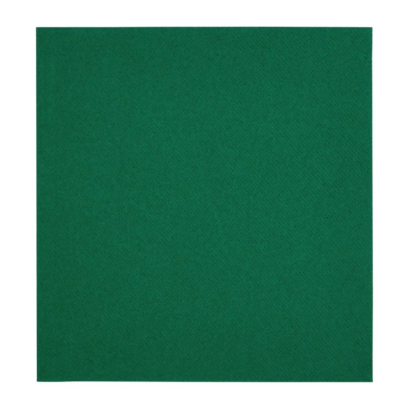 Fiesta Recyclable Premium Tablin Dinner Napkin Dark Green 40x40cm Airlaid 1/4 Fold (Pk 500)