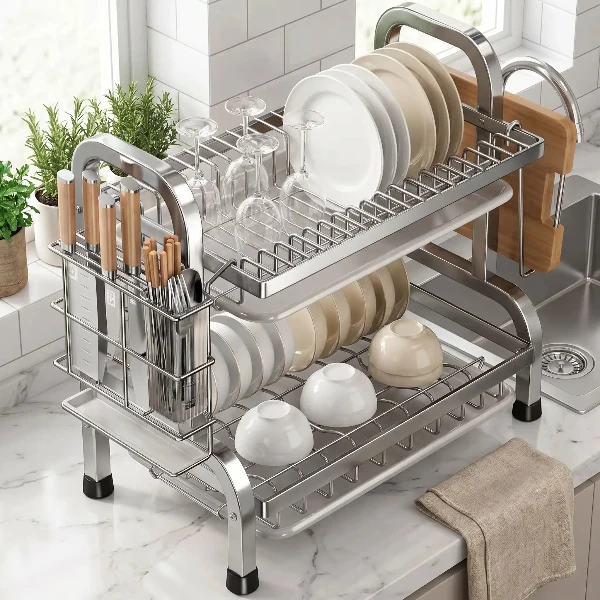 Égouttoir vaisselle inox | Chic et compact