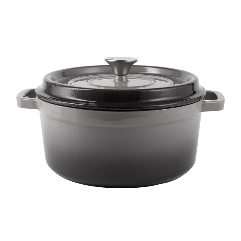 Marmites en fonte émaillée rétro avec couvercle - ombre 4,3l Vintage Cuisine