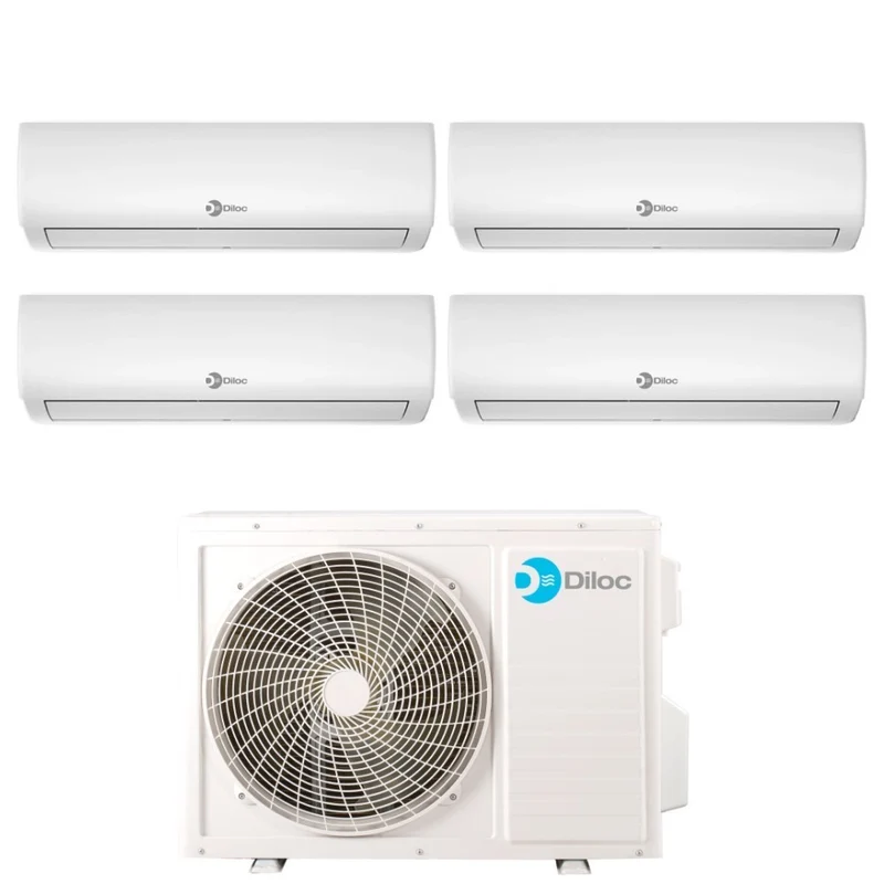 Climatiseur quadri-split Diloc Ionio 9+9+9+9 avec D.FREEDOM500 R-32 Wi-Fi intégré