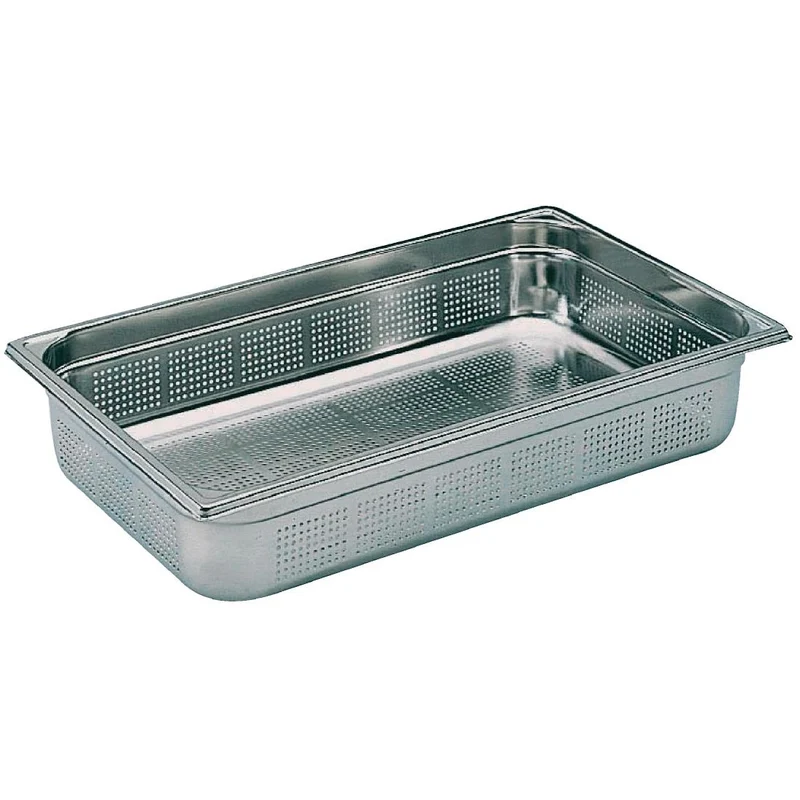 Matfer Bourgeat Stainless Steel Perforated 1/1 Gastronorm Tray 100mm