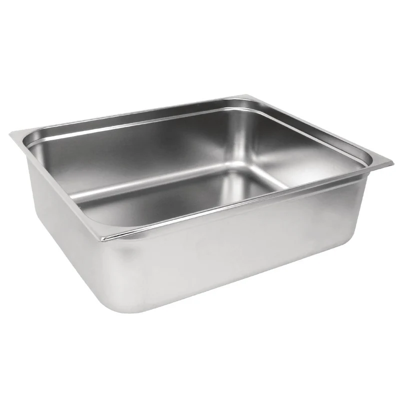 Vogue Stainless Steel 2/1 Gastronorm Tray 200mm