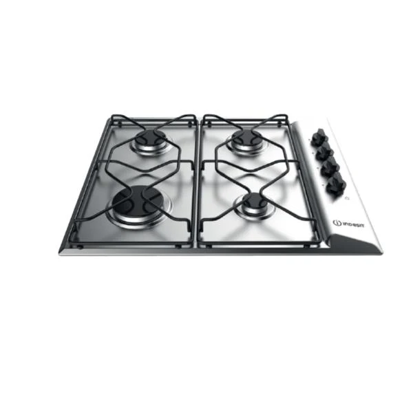 Plaque de cuisson à gaz 4 brûleurs Indesit PAA642IX/IWE1 (L58 x P50) en acier inoxydable