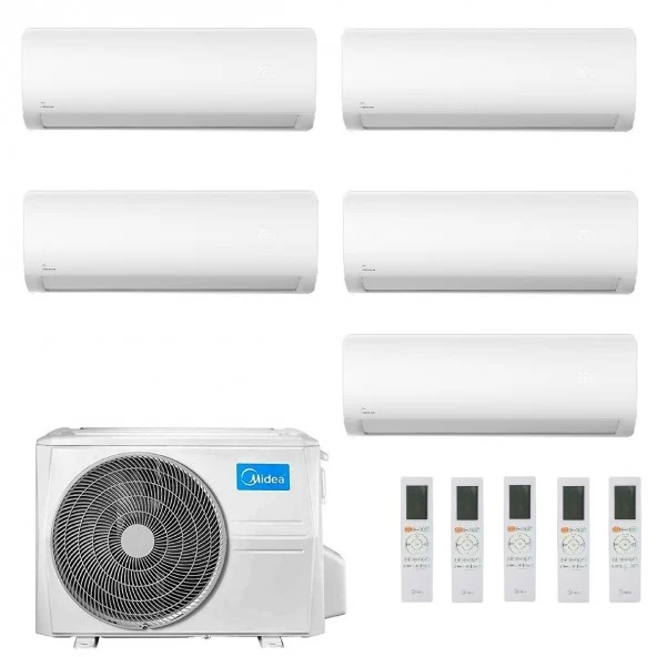 Climatiseur penta-split inverter Midea série XTREME PRO GREEN 9000+9000+9000+12000+18000 BTU avec M5OE-42 R-32 et Wi-Fi intégré