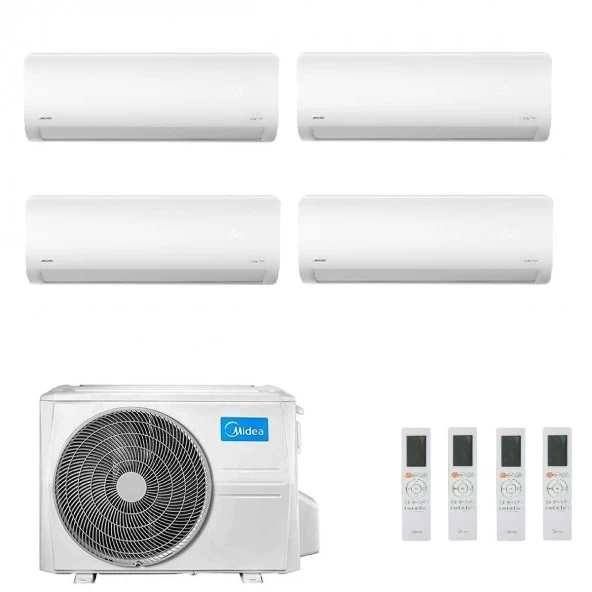 Climatiseur quadri-split inverter Midea série XTREME PRO GREEN 9000+9000+12000+12000 BTU avec M4O-36 R-32 et Wi-Fi intégré