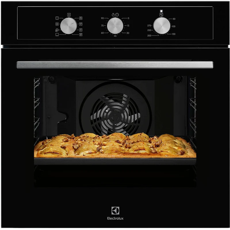 Four électrique à chaleur tournante Electrolux EOH2H04K 72 litres, classe A+ (H 150,6 x L 151 x P 144,6 cm), noir